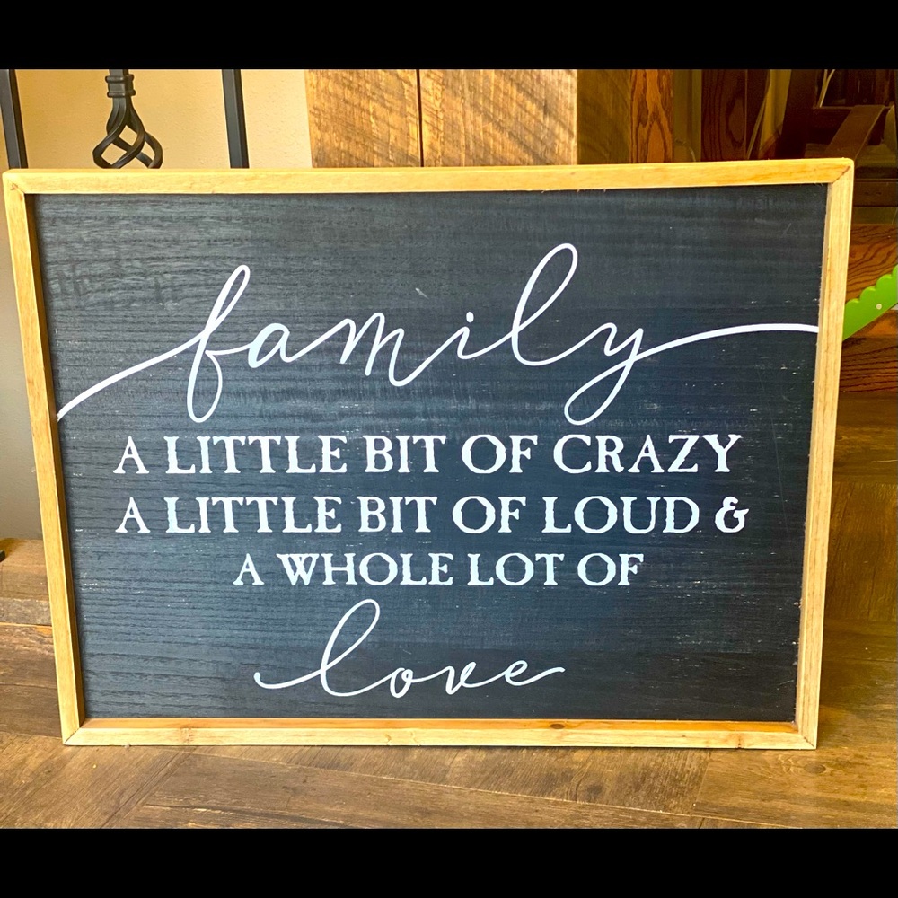 FAMILY home decor sign chalk, 24”x18”